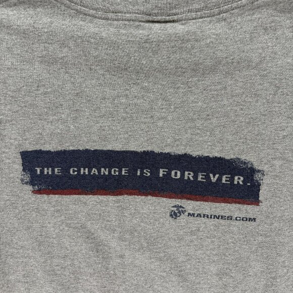 Marines Single Stitch T Shirt Men XL "The Change Is Forever" Made in USA Army - Picture 4 of 9